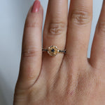 Rose | Black Diamond Pave' Rose Ring