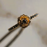Rose | Black Diamond Pave' Rose Ring