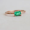 Stella | Emerald Cut Birthstone Hidden Star Ring