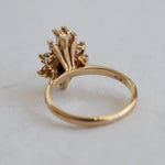 CORA | Pear Black Center Stone & White Diamond Ring