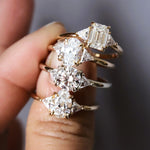 Alexis | 1 ct. Round Lab-Grown Diamond & Triangle Side Stone Ring