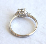 Alexis | 1 ct. Round Lab-Grown Diamond & Triangle Side Stone Ring