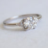 Alexis | 1 ct. Round Lab-Grown Diamond & Triangle Side Stone Ring