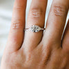 Alexis | 1 ct. Round Lab-Grown Diamond & Triangle Side Stone Ring