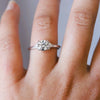 Alexis | 1 ct. Round Lab-Grown Diamond & Triangle Side Stone Ring