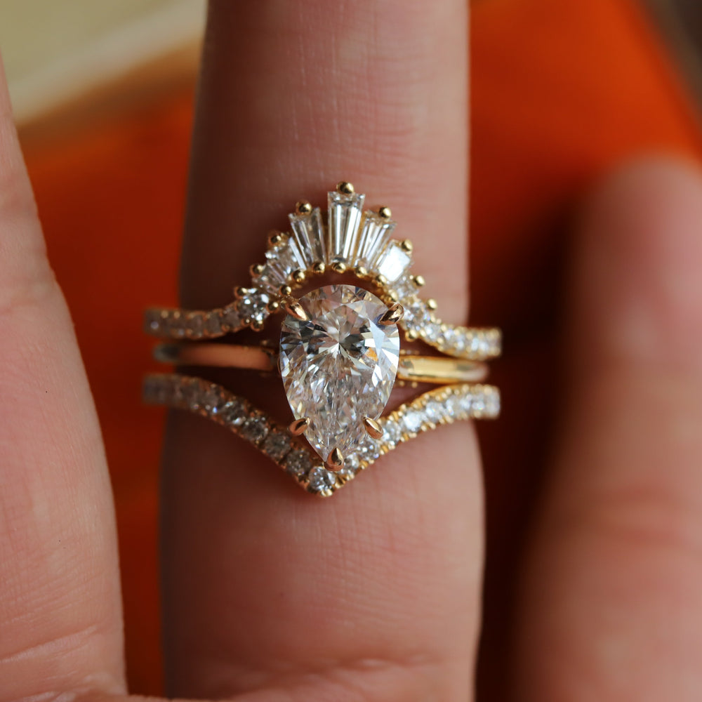 Ophelia Baguette No.1 Pave' Band