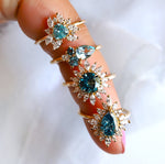 Lana | Round London Blue Topaz Halo Ring
