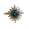 Lana | Round London Blue Topaz Halo Ring