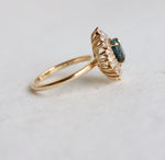 Lana | Round London Blue Topaz Halo Ring