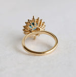 Lana | Round London Blue Topaz Halo Ring