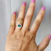 Lana | Round London Blue Topaz Halo Ring