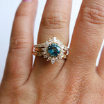 Lana | Round London Blue Topaz Halo Ring