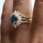 Lana | Round London Blue Topaz Halo Ring