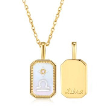 Stella | Zodiac Amulet Mother Of Pearl Necklace