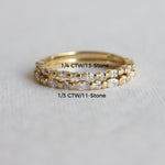 LUCIE | 11-Stone 1/3 CTW Floating Diamond Wedding Ring