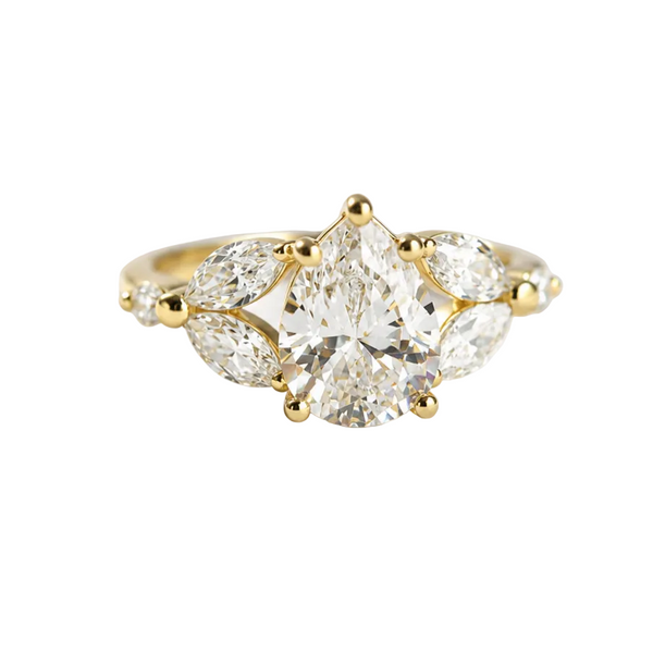 Petal | 2.5 ct. Pear Diamond Accented Ring