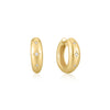 Stella | Chunky Star Engraved Vermeil Huggies Earrings