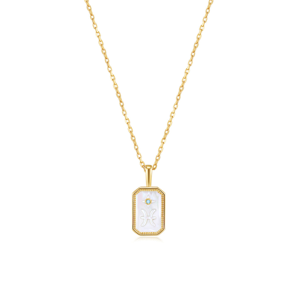 Stella | Zodiac Amulet Mother Of Pearl Necklace