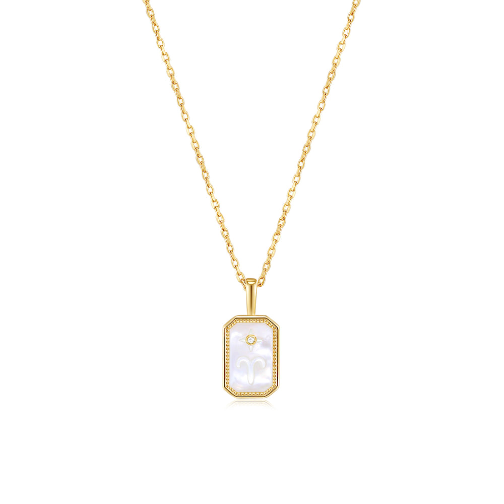 Stella | Zodiac Amulet Mother Of Pearl Necklace
