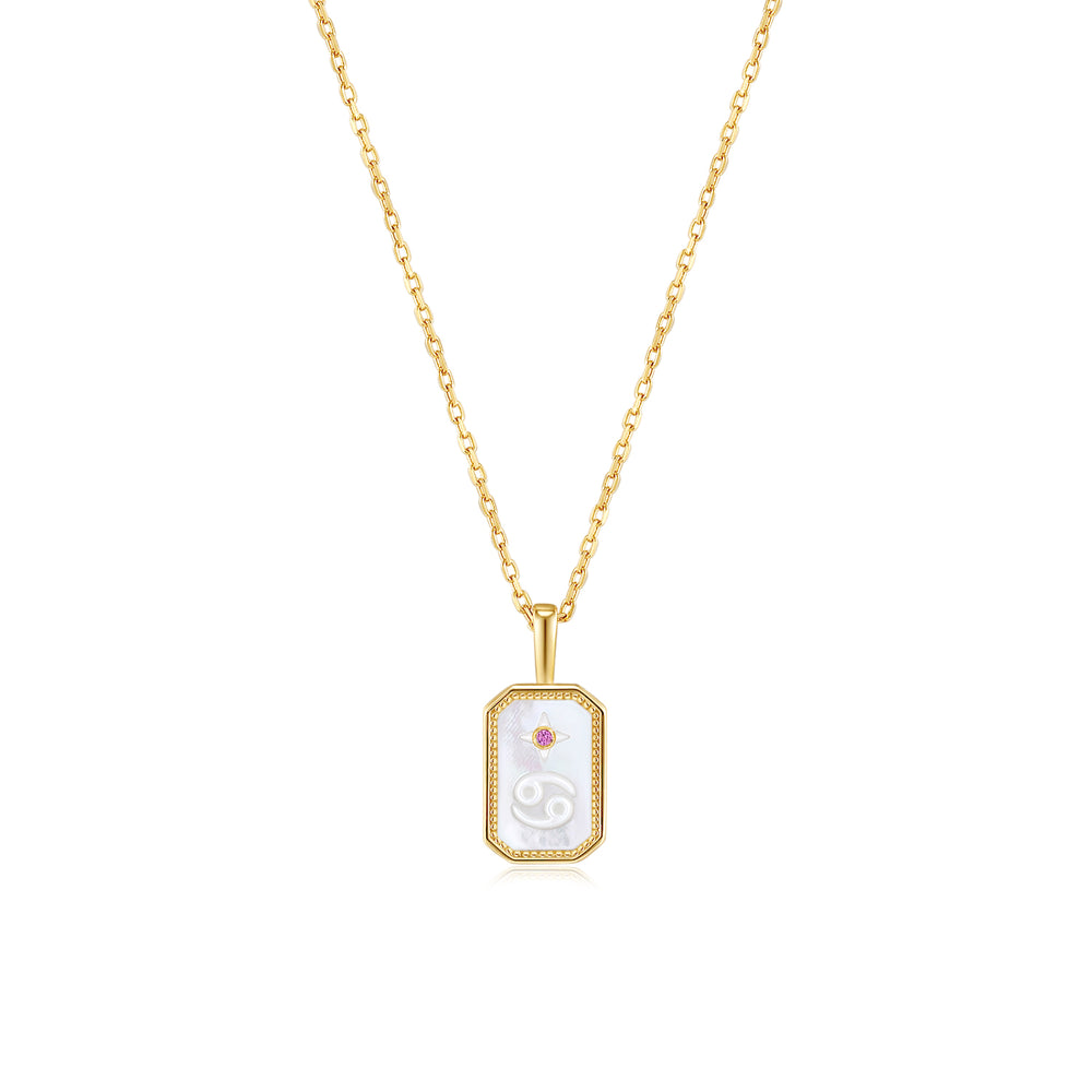 Stella | Zodiac Amulet Mother Of Pearl Necklace