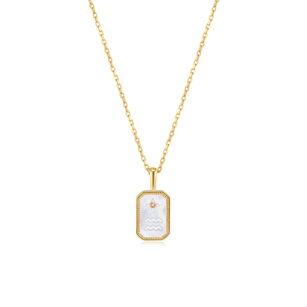 Stella | Zodiac Amulet Mother Of Pearl Necklace