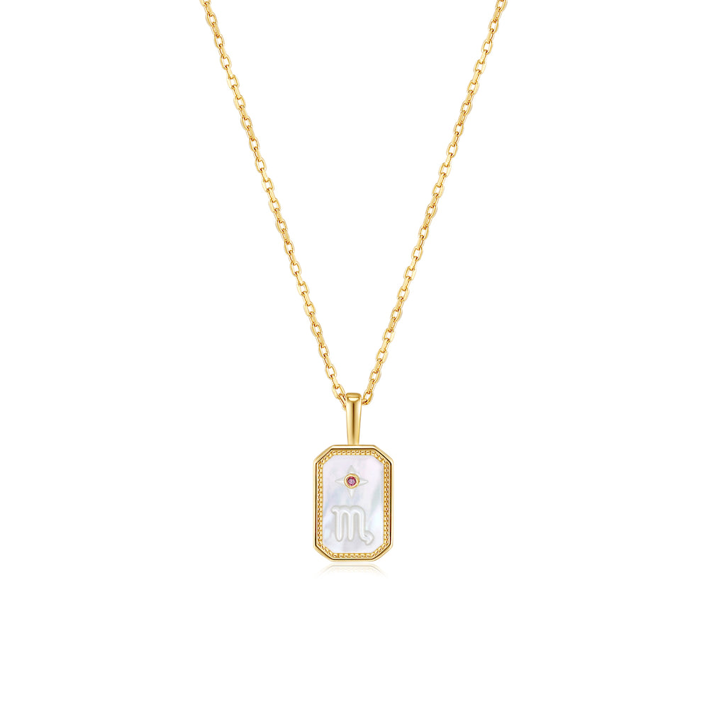Stella | Zodiac Amulet Mother Of Pearl Necklace