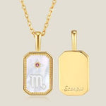 Stella | Zodiac Amulet Mother Of Pearl Necklace