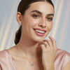 Victoria | Oval Morganite Halo Necklace