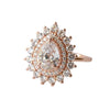 Josephine | Pear Diamond Double Halo Ring