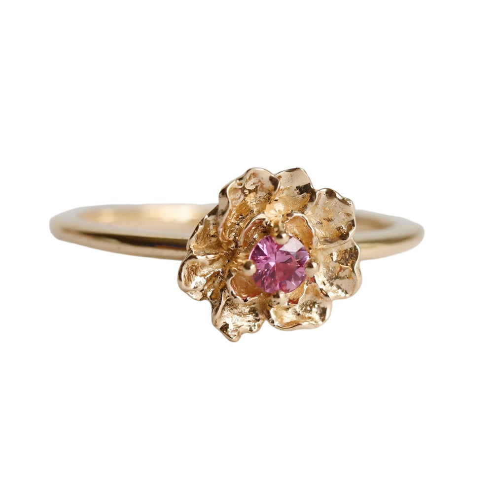 Peony No.2 | Pink Sapphire Stacking Ring
