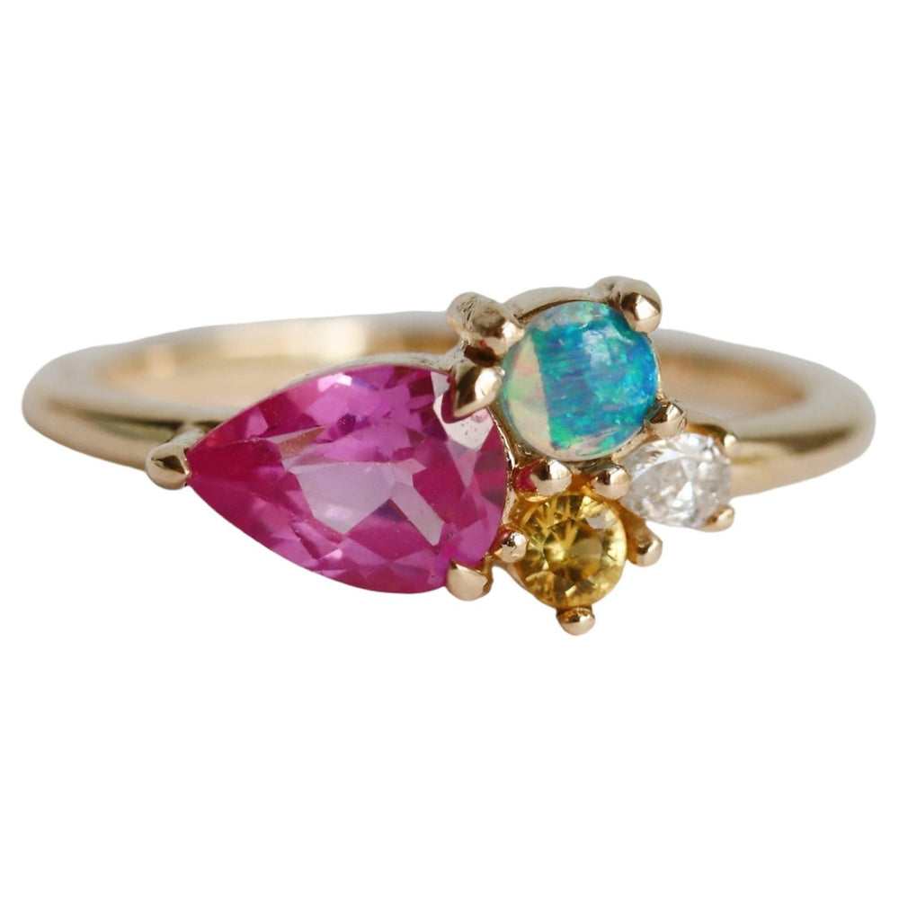 Bella | Pink Sapphire Cluster ring