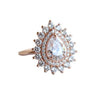 Josephine | Pear Moissanite Double Halo Ring