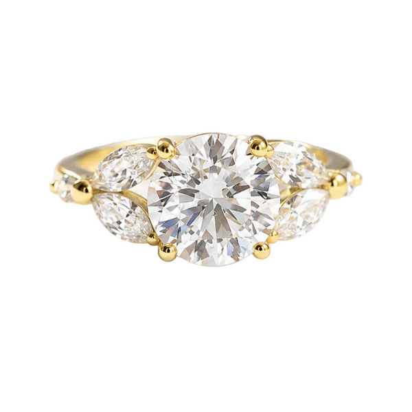 Petal | 4 ct. Round Diamond Accented Ring