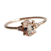 EVA | 3-Stone Oval Morganite and Diamond Ring