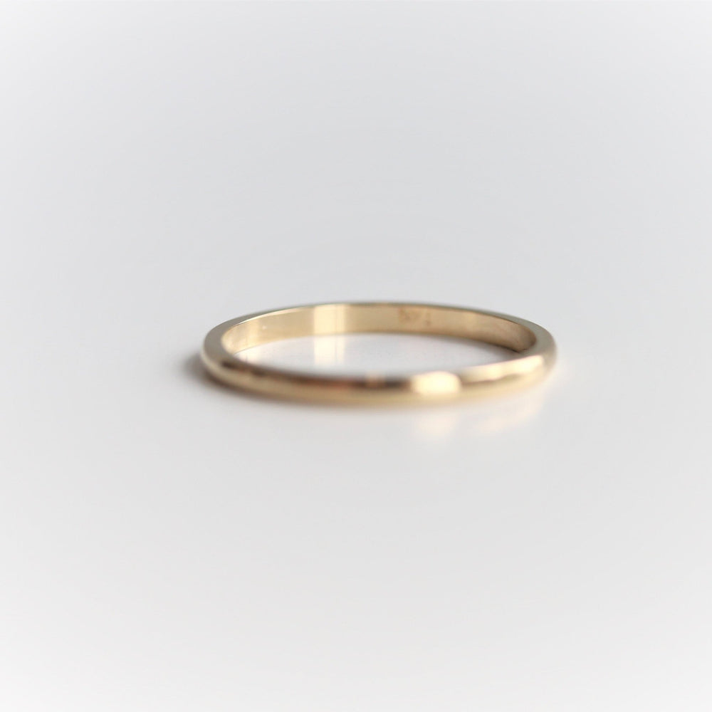 1 mm Half Round Wedding Band - Emi Conner Jewelry