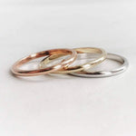 1 mm Half Round Wedding Band - Emi Conner Jewelry