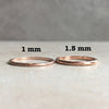 1 mm Half Round Wedding Band - Emi Conner Jewelry