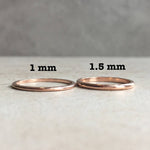 1 mm Half Round Wedding Band - Emi Conner Jewelry