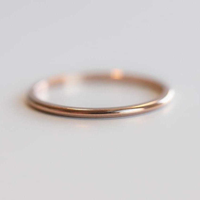1 mm Half Round Wedding Band - Emi Conner Jewelry