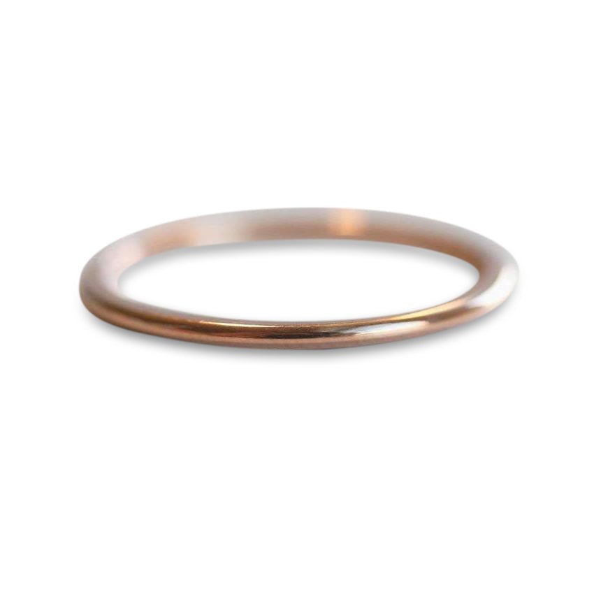 1 mm Half Round Wedding Band - Emi Conner Jewelry