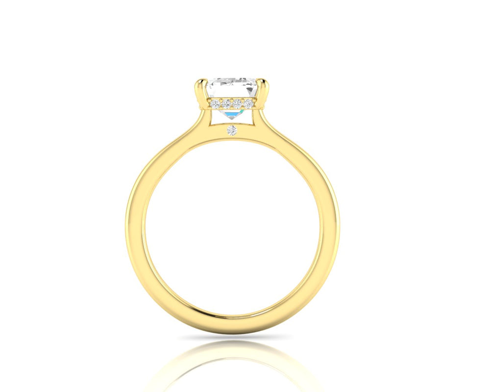 WYN Hidden Halo | Emerald Cut Solitaire Ring
