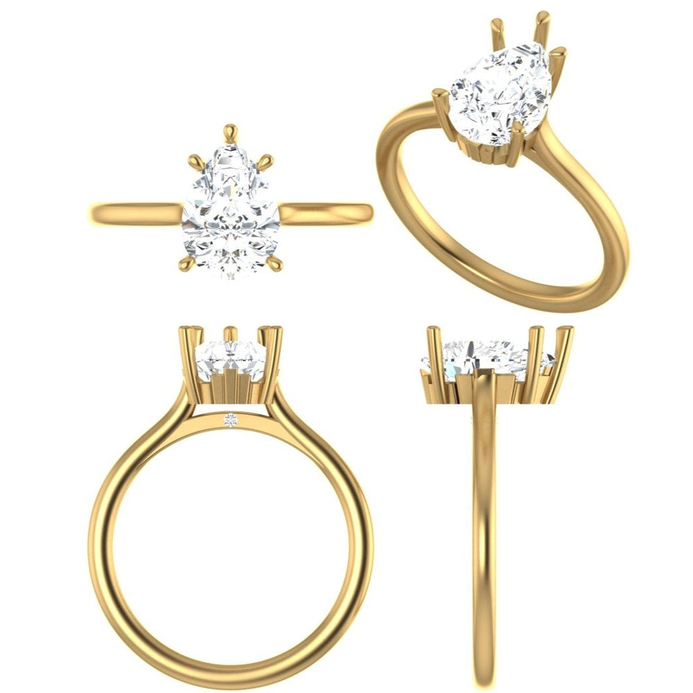 WYN Art Deco | Pear Solitaire Ring