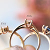 ALVA | 14K 0.7 ct Oval Aquamarine Dainty Solitaire Ring - Emi Conner Jewelry 