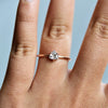 Trinity | 14K Trillion Moissanite Solitaire Ring - Emi Conner Jewelry 