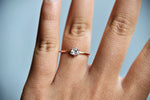 Trinity | 14K Trillion Moissanite Solitaire Ring - Emi Conner Jewelry 
