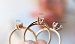 ALVA | 14K 0.7 ct Oval Aquamarine Dainty Solitaire Ring - Emi Conner Jewelry 