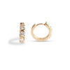 14K Huggie 0.4 ct. Diamond Hinged Hoop Earrings - Emi Conner Jewelry 