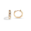 14K Huggie 0.4 ct. Diamond Hinged Hoop Earrings - Emi Conner Jewelry 