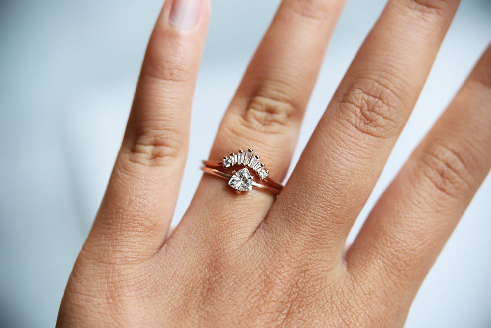 Trinity | 14K Trillion Diamond Solitaire Ring - Emi Conner Jewelry 