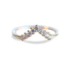 Ophelia V Band | 14K V Shaped Diamond Band - Emi Conner Jewelry 
